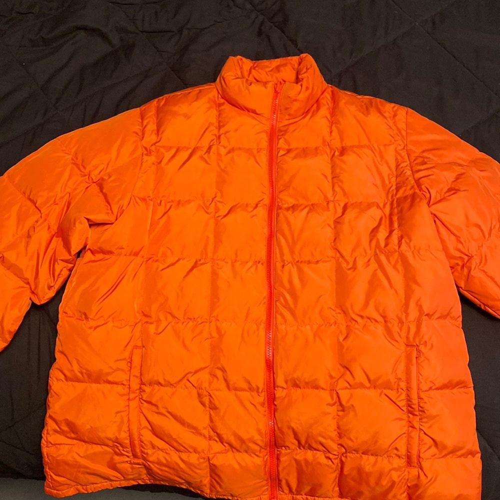 Orange Land’s End coat; XL